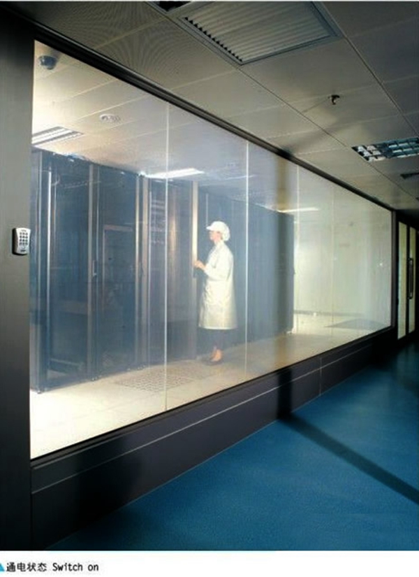 Power On  clean room 电控液晶膜  通电状态